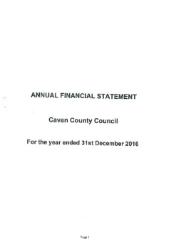 Cavan County Council Annual Financial Statement 2016 summary image
									