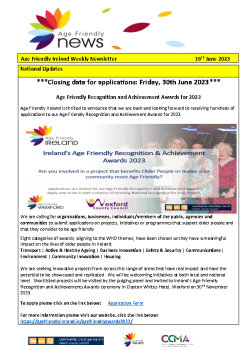 2023_06_16 Age Friendly Ireland Newsletter summary image
									