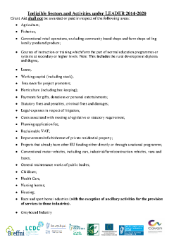 Ineligible-Sectors-and-Activities-under-LEADER summary image
									