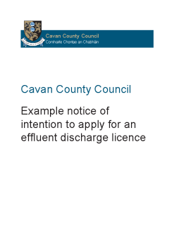 example-notice-of intention-to-apply-for-an-effluent-discharge-licence summary image
									