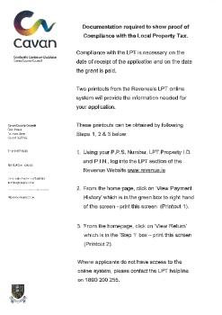 Local Property Tax (LPT) compliance information summary image
									