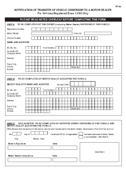 RF105 Transfer of Vehicle Ownership  summary image
									