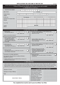 RF120 Application for a refund of motor tax  summary image
									