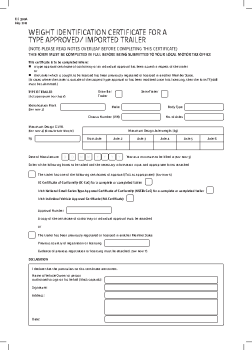 TF300A Trailer Weight Identification Certificate summary image
									