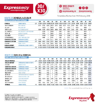 New Route 30 to Dublin Airport from 11th February, 2018 summary image
									