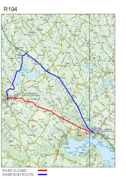 Roadworks - Road Closures-R194 summary image
									