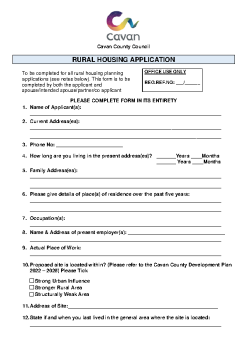 Rural Housing Application Form 2023 summary image
									