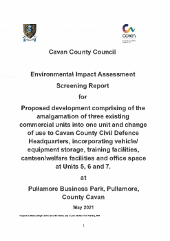 CD HQ Environmental Impact Assessment Screening Report summary image
									