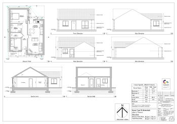 PL 20-040-130 Planning - House Type 'B' (Detached) - Floor Plan, Elevations & Sections summary image
									
