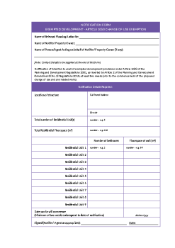 Notification Form -Exempted Development summary image
									