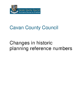planning reference number changes summary image
									