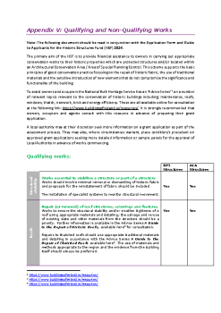 HSF-2026-Appendix-V---Qualifying-and-Non-Qualifying-Works summary image
									