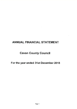 Cavan County Council Annual Financial Statement 2018 summary image
									