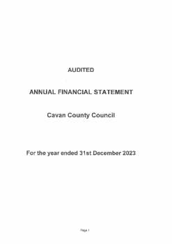 Cavan County Council Annual Financial Statement 2023 summary image
									
