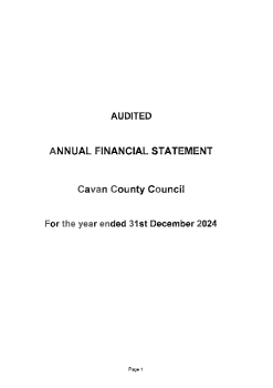 Cavan County Council Annual Financial Statement 2024 summary image
									