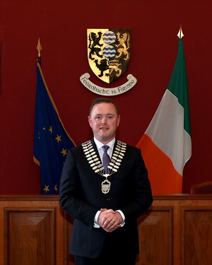 Councillor John Paul Feeley, Cathaoirleach of Cavan County Council, 2022-'23