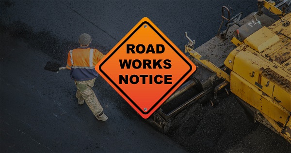 Road Works Notice 2 no logo