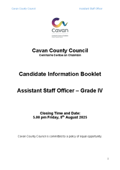 Assistant Staff Officer Candidate Information Booklet  summary image
									