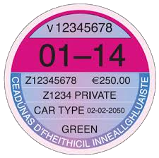 Motor Tax Disc