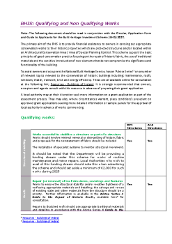 BHIS Qualifying Non Qualifying Works summary image
									